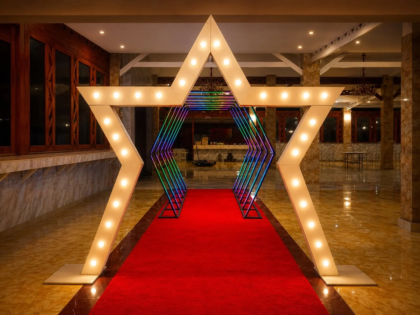 Acceso iluminado de producción JASH